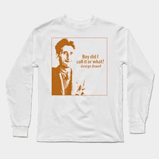 elon musk tshirt what would to answer meme orwell think Long Sleeve T-Shirt